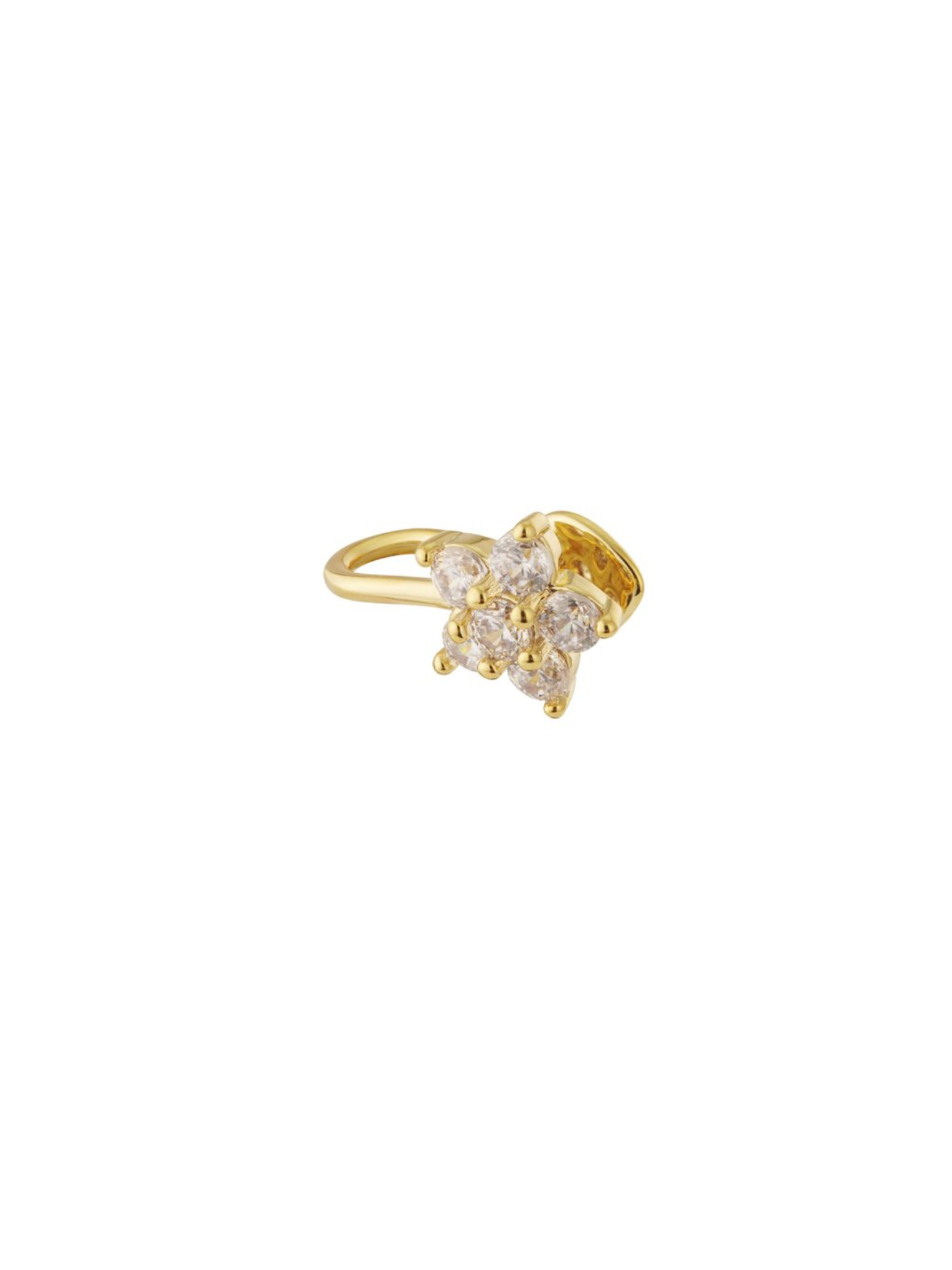 Sparkling Bloom Ear Cuff
