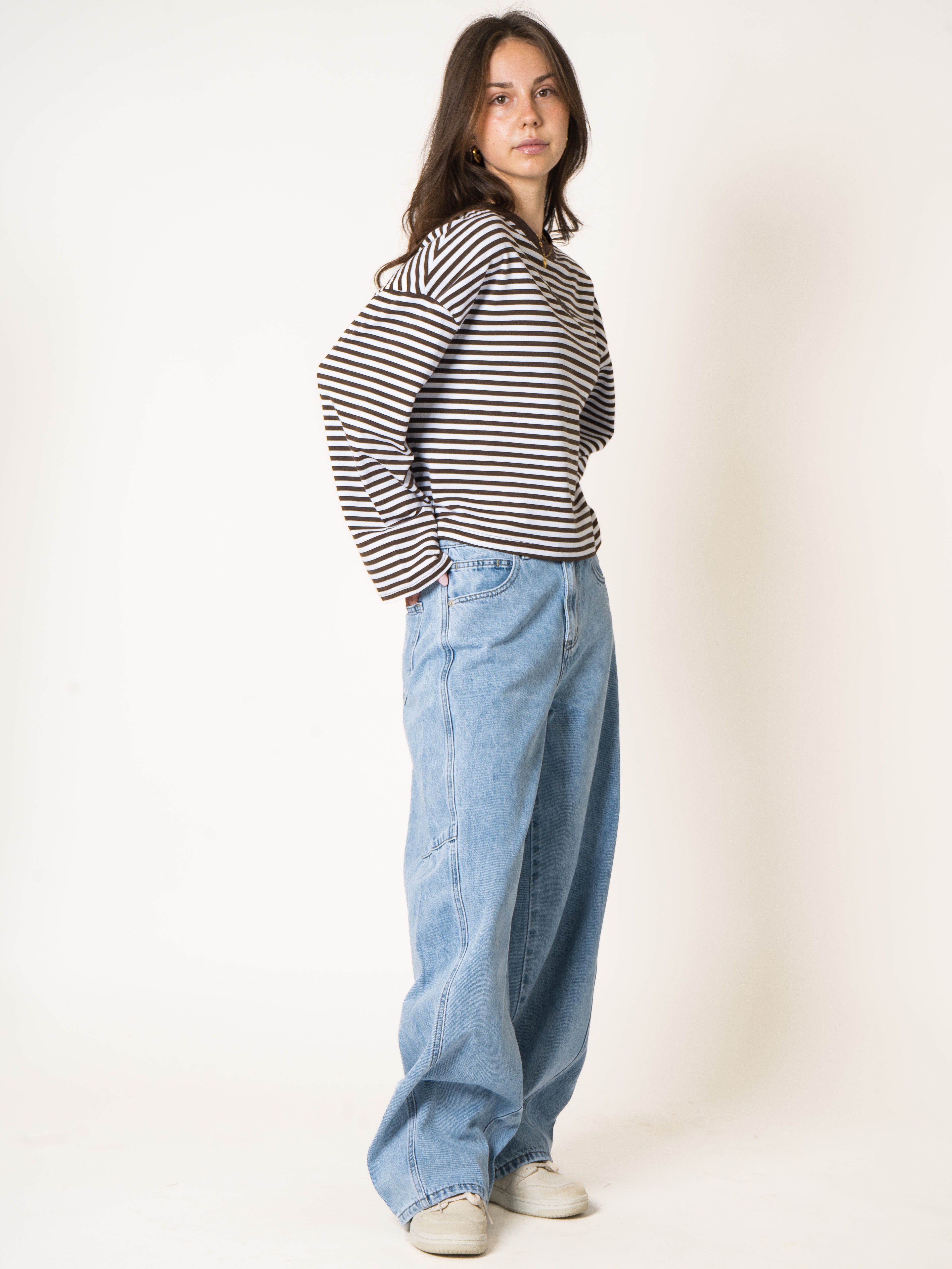 Oversized Longsleeve Chocolate Stripes