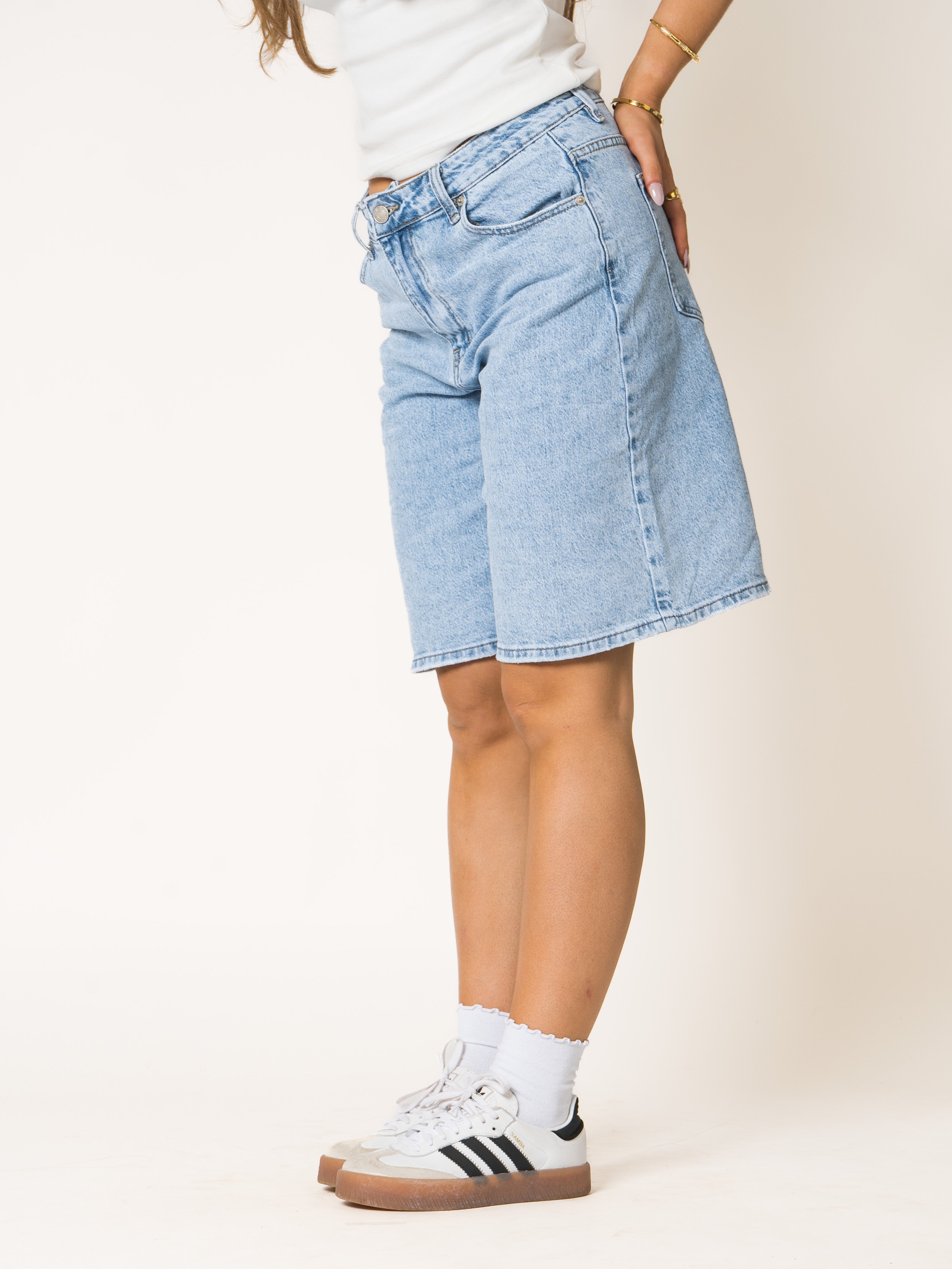 Skater Cut Cotton Shorts