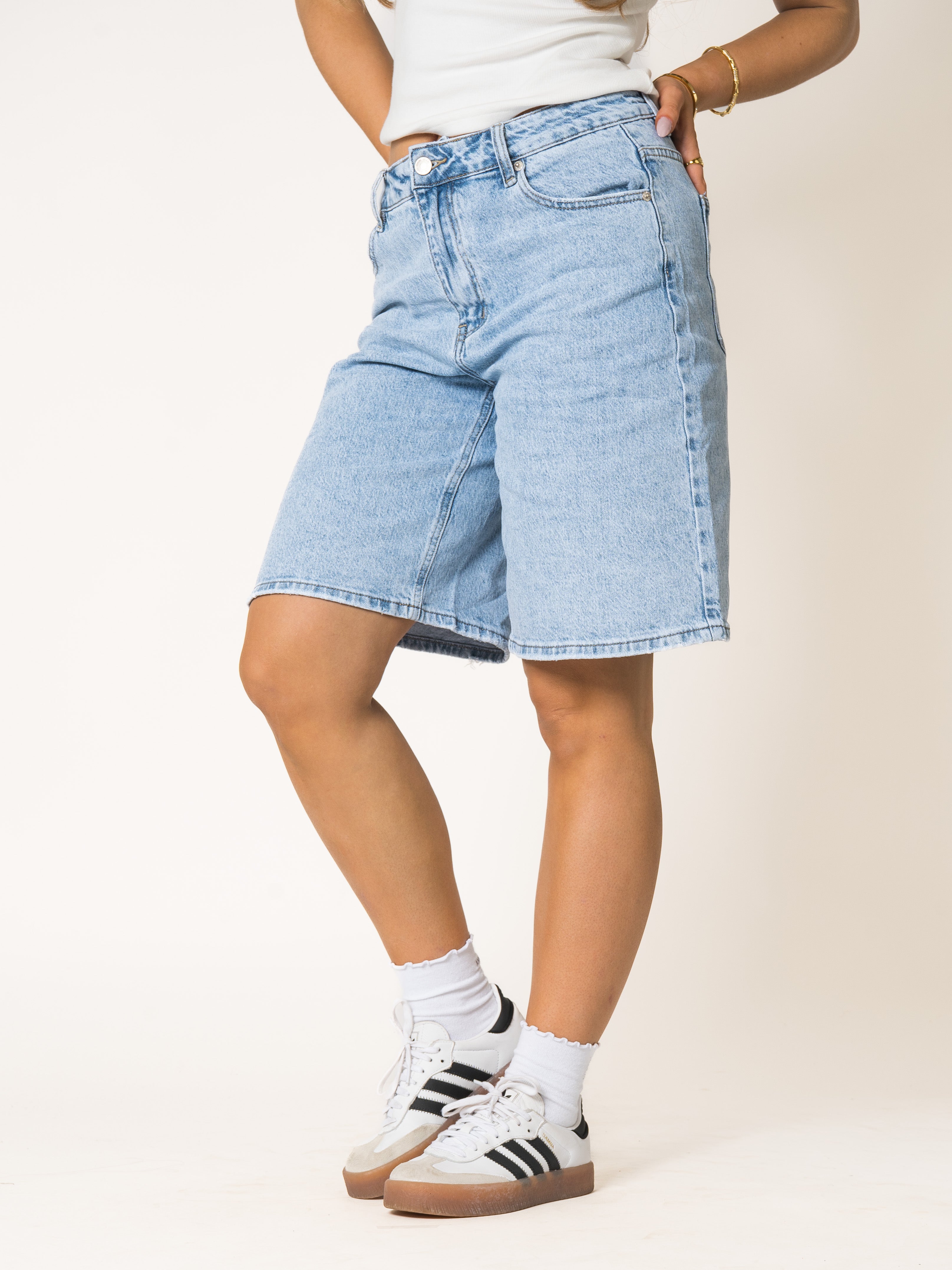 Skater Cut Cotton Shorts