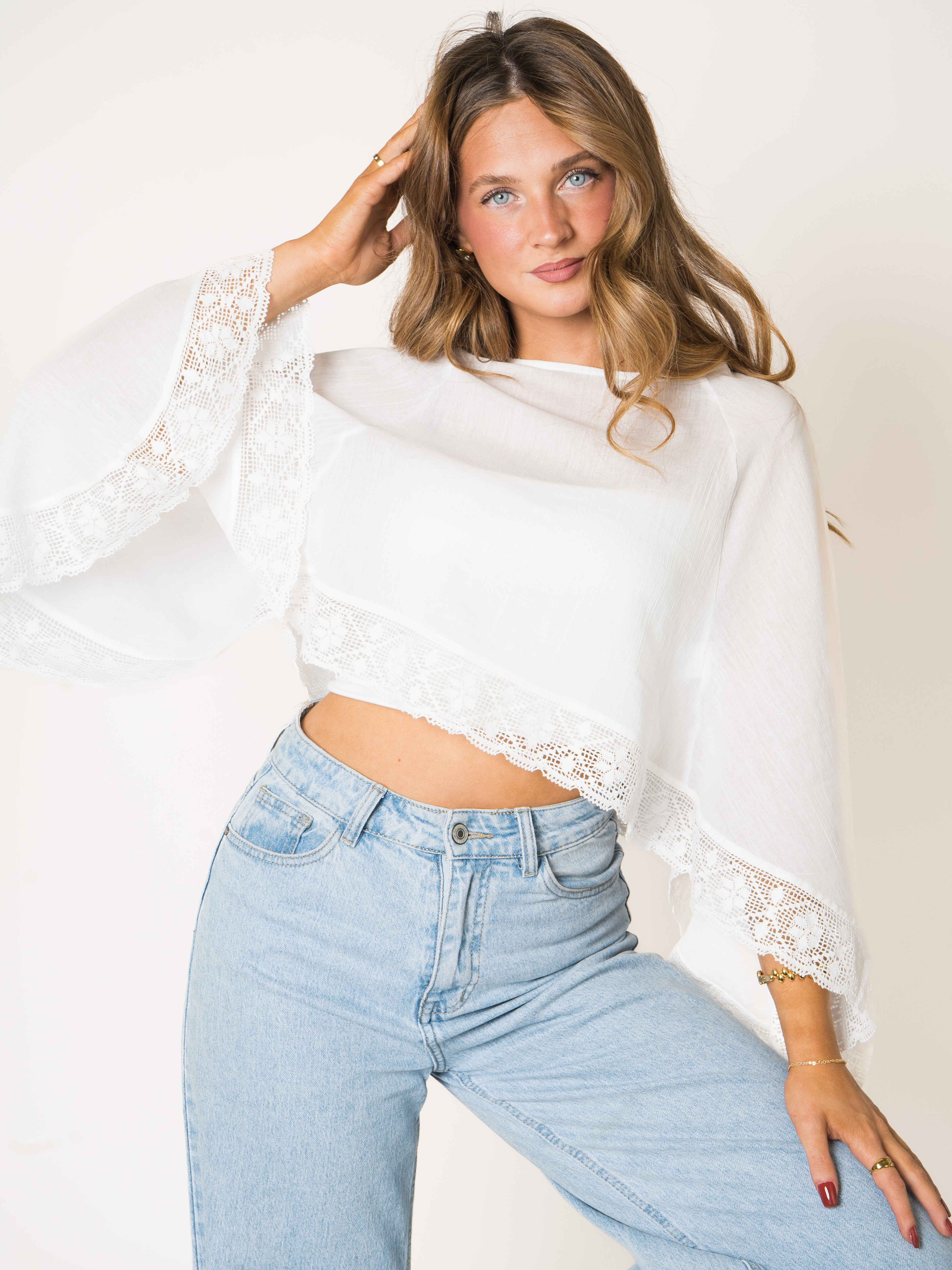 All White Cotton Blouse