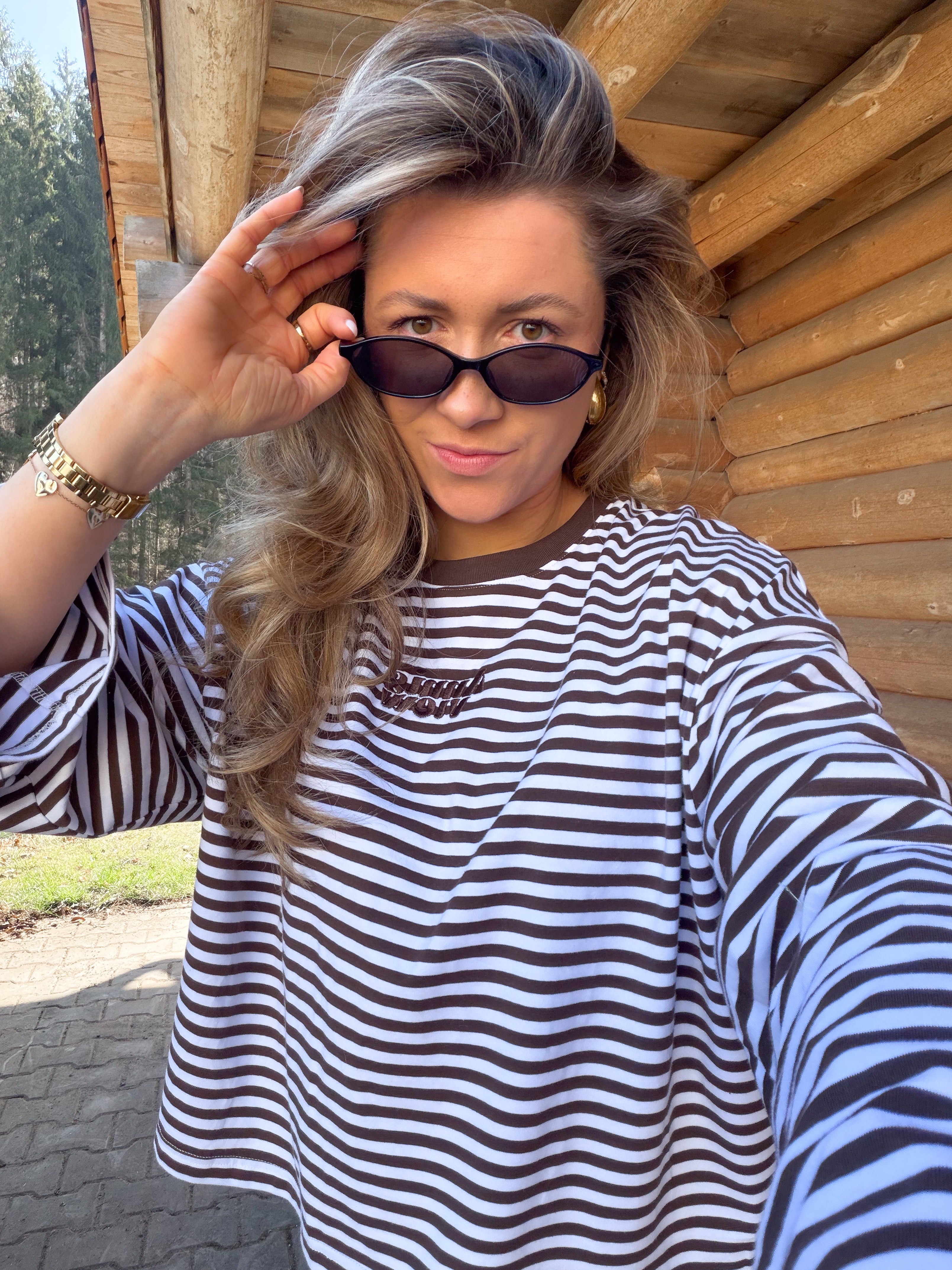 Oversized Longsleeve Chocolate Stripes