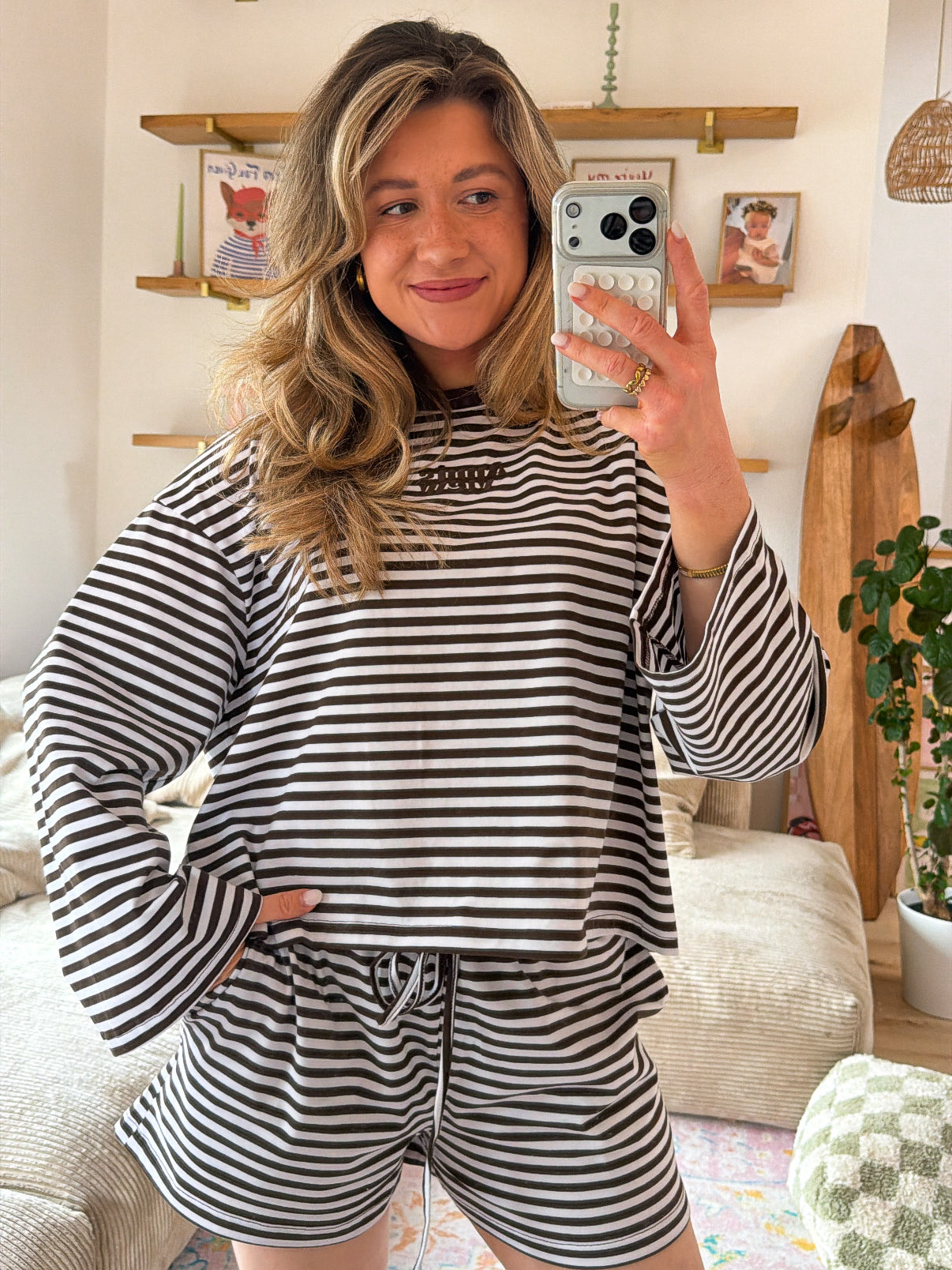 Oversized Longsleeve Chocolate Stripes