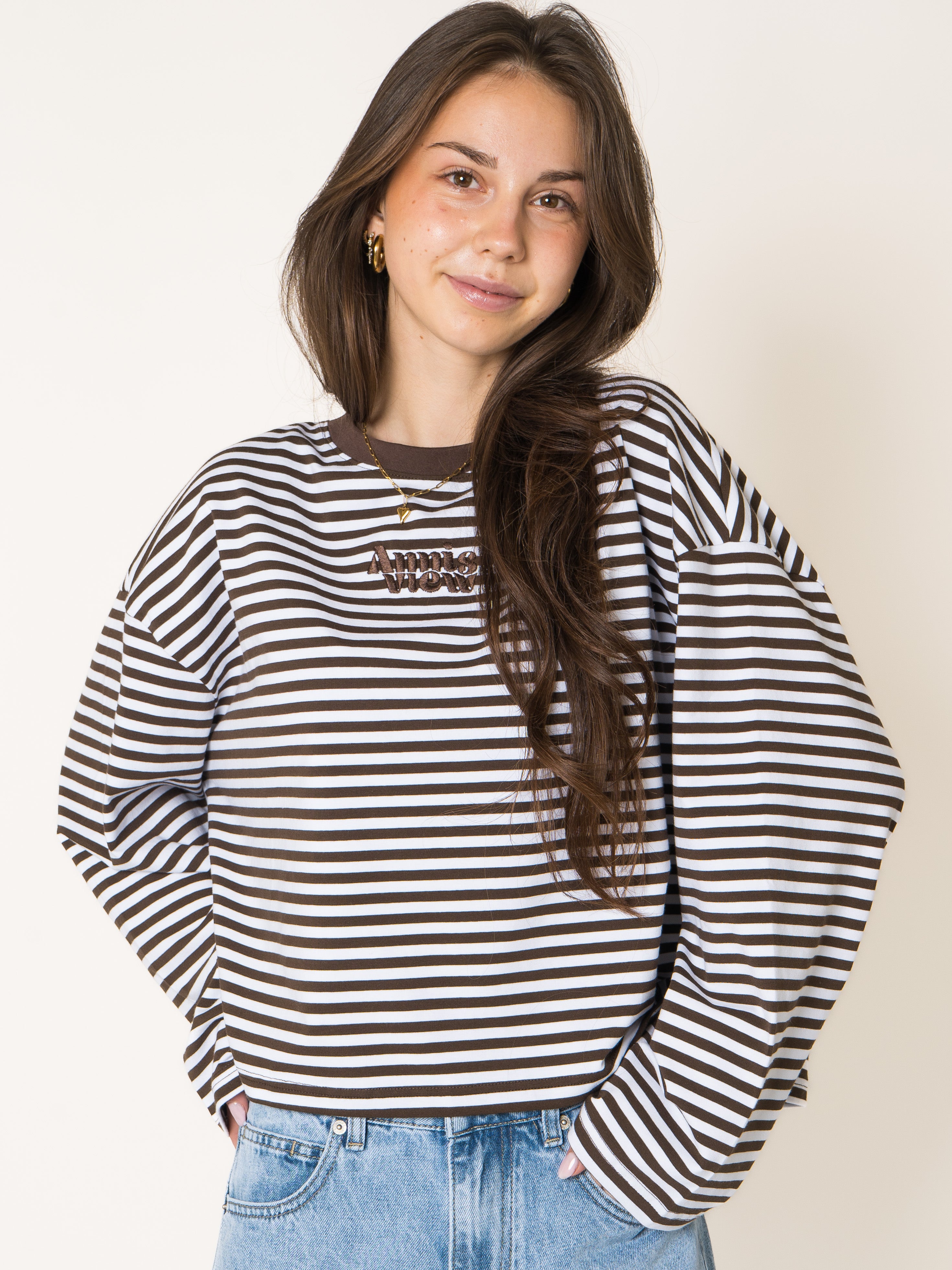 Oversized Longsleeve Chocolate Stripes