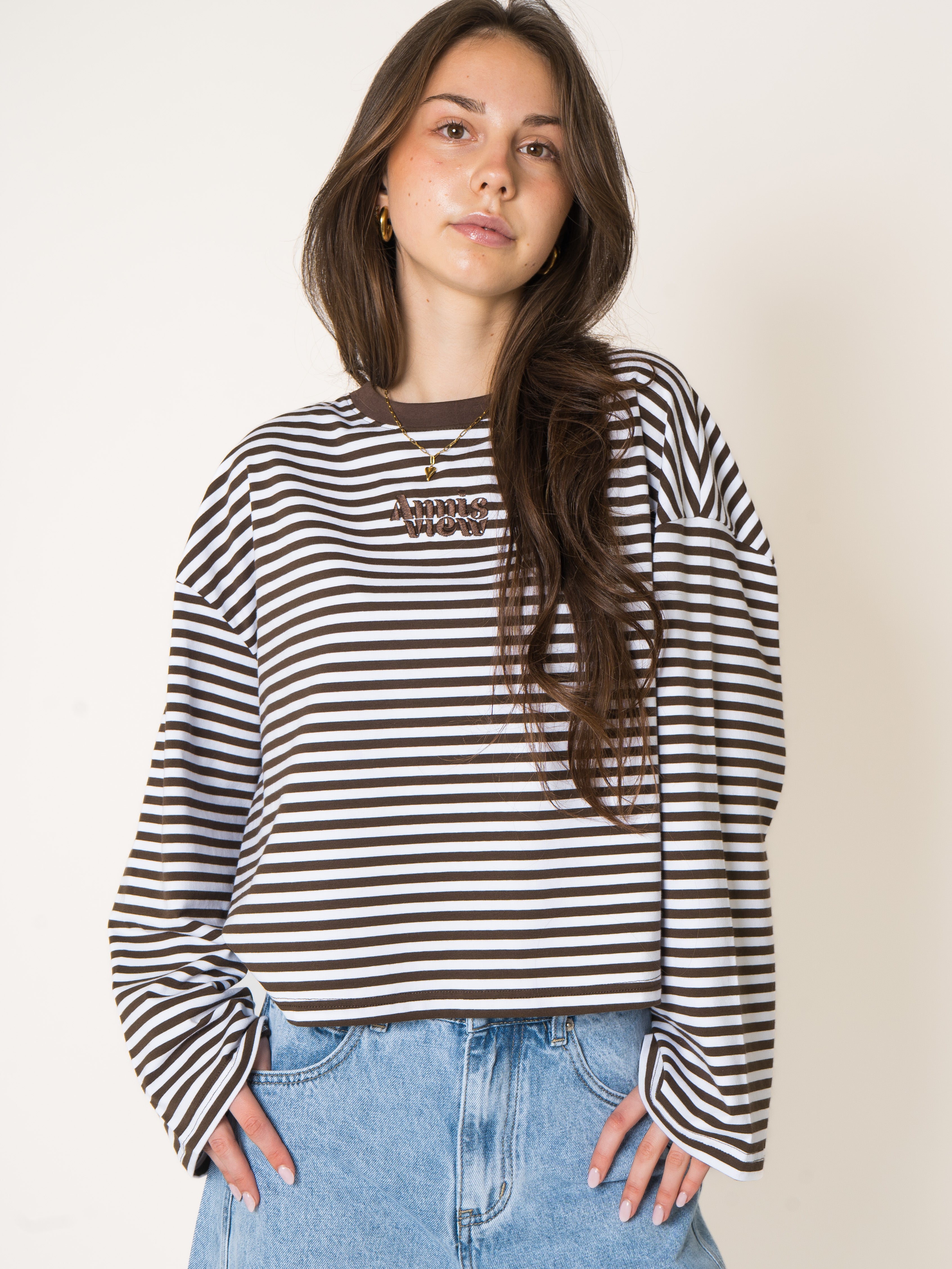Oversized Longsleeve Chocolate Stripes