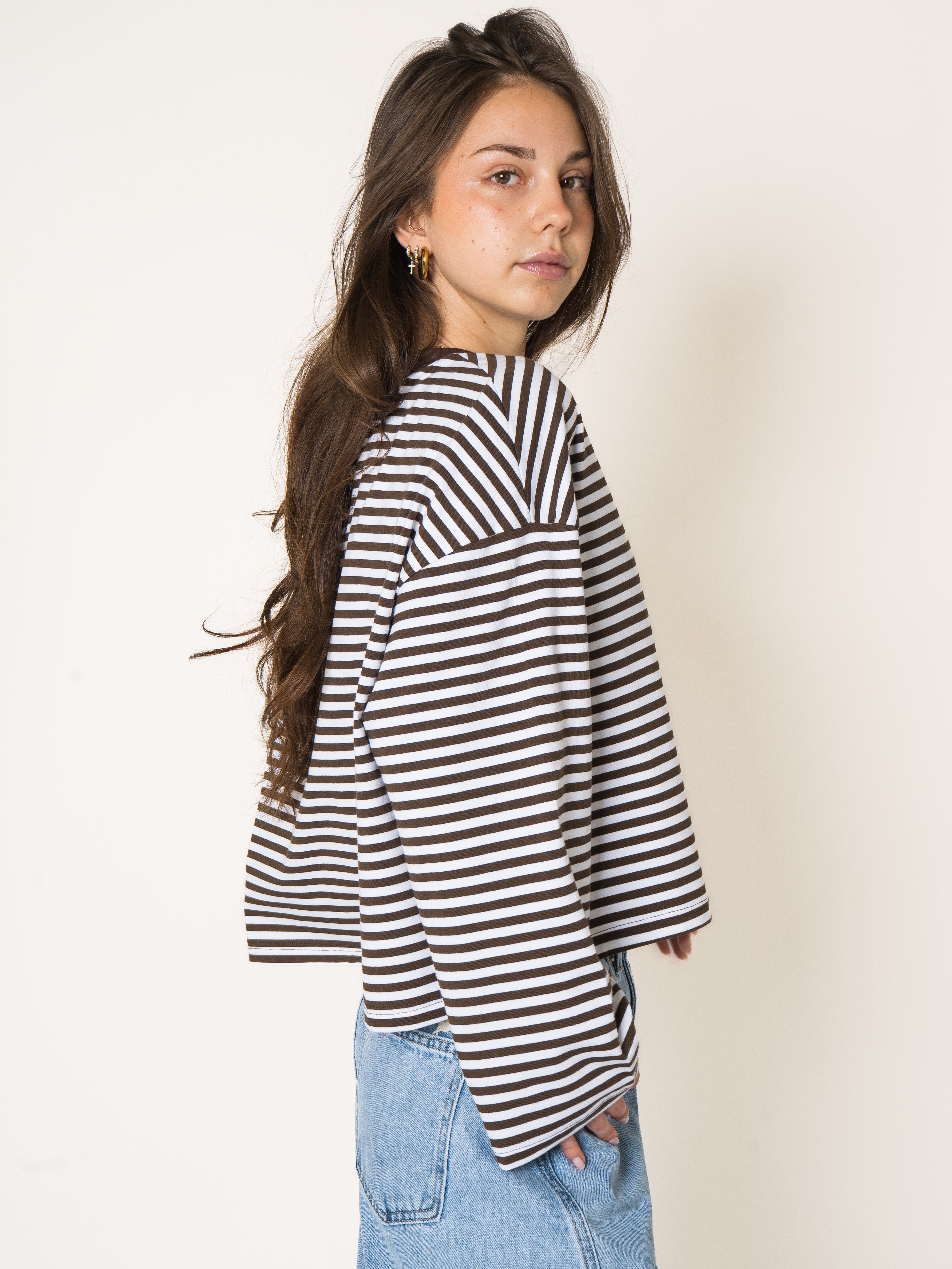 Oversized Longsleeve Chocolate Stripes