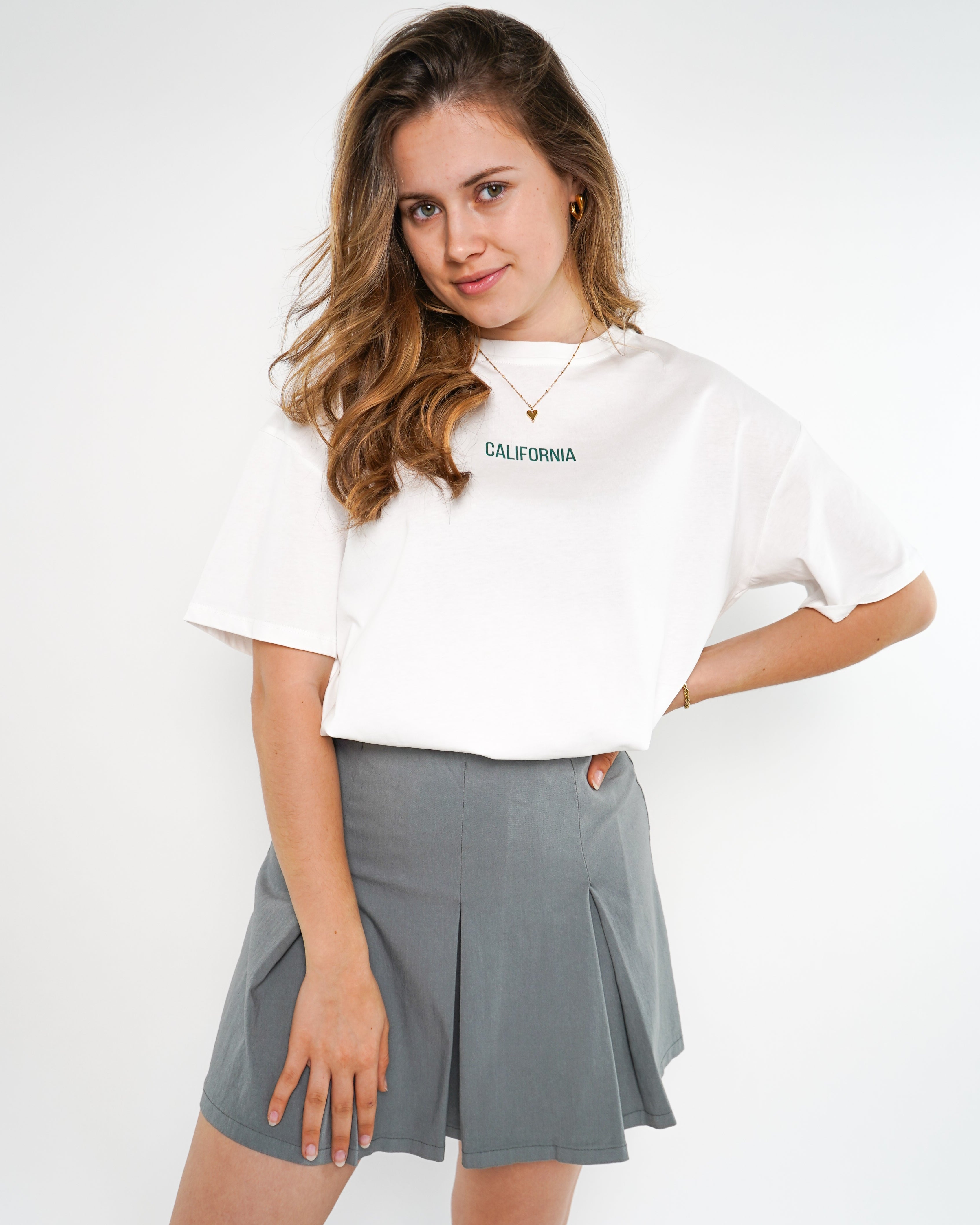 Falten Mini Rock - grau
