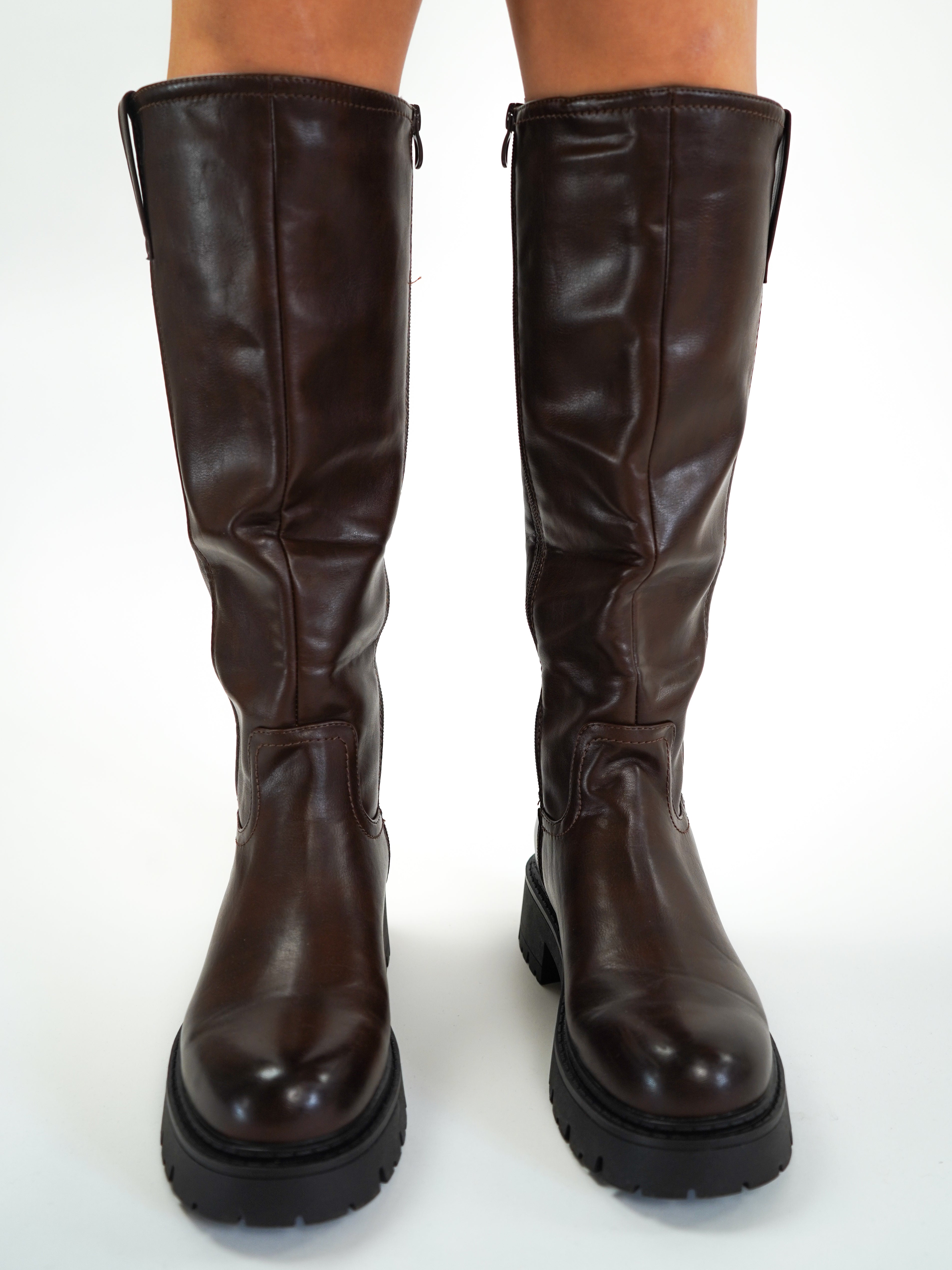 Knee High Boots - Braun