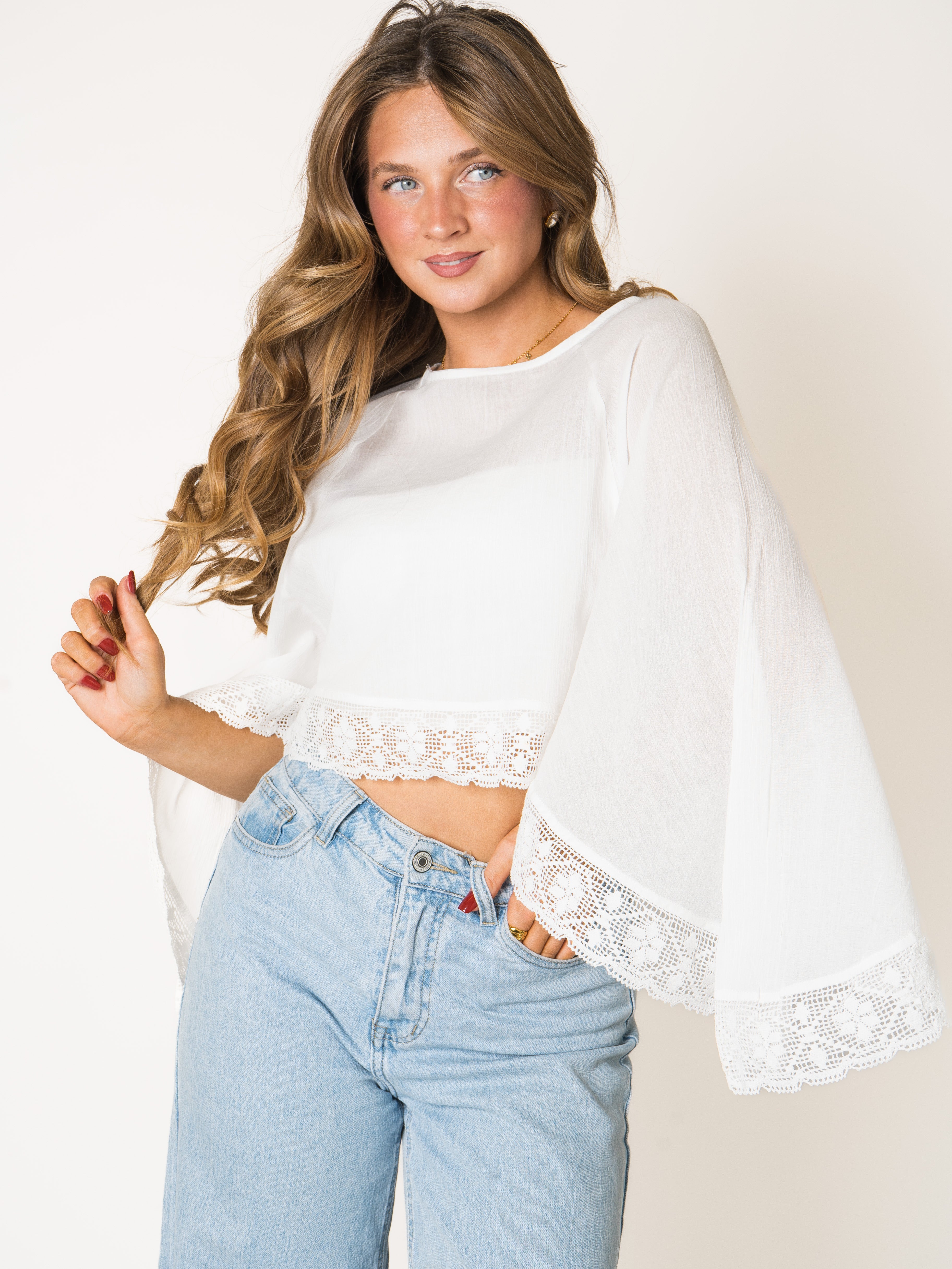 All White Cotton Blouse