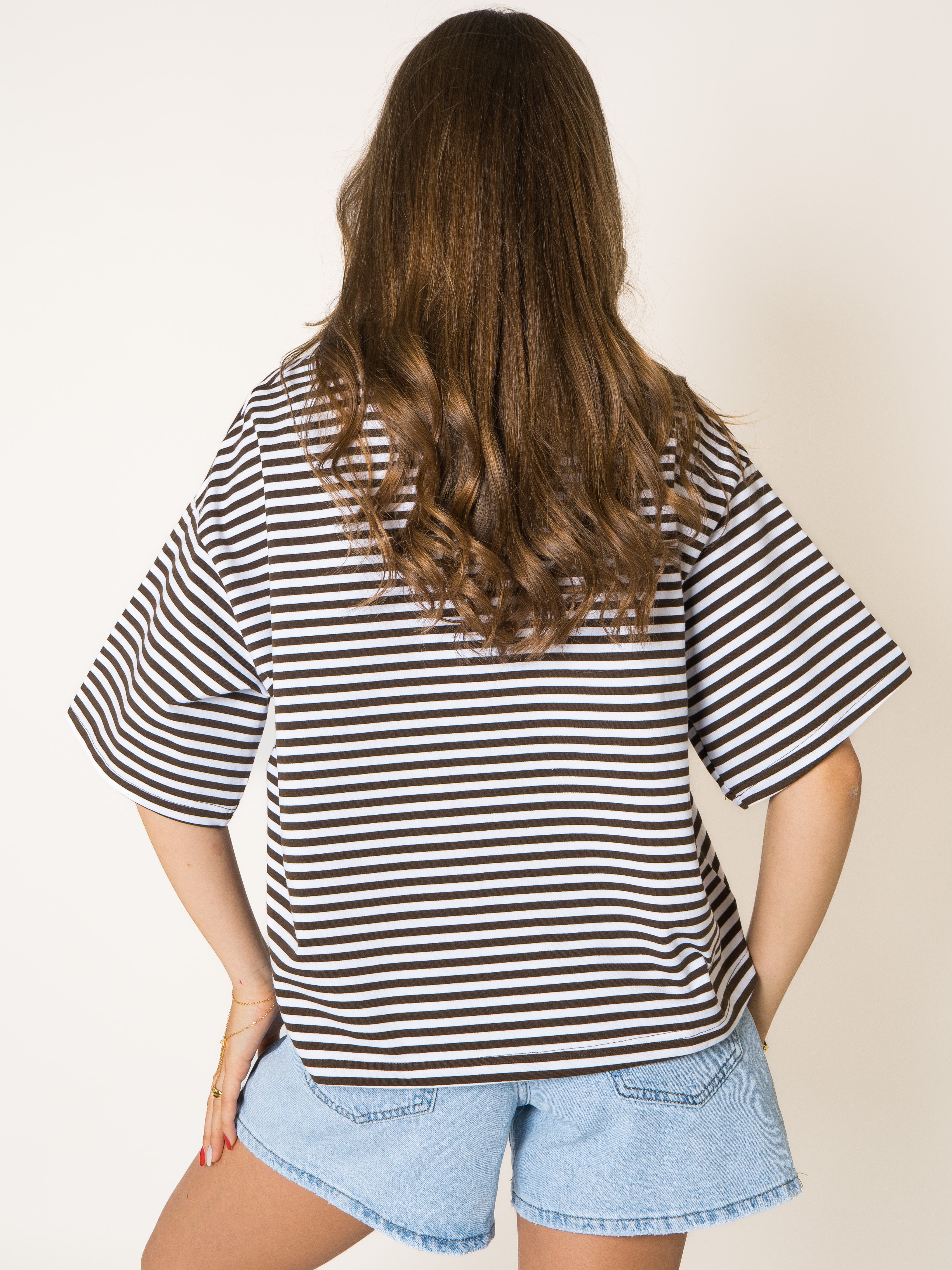 Oversized T-Shirt Chocolate Stripes
