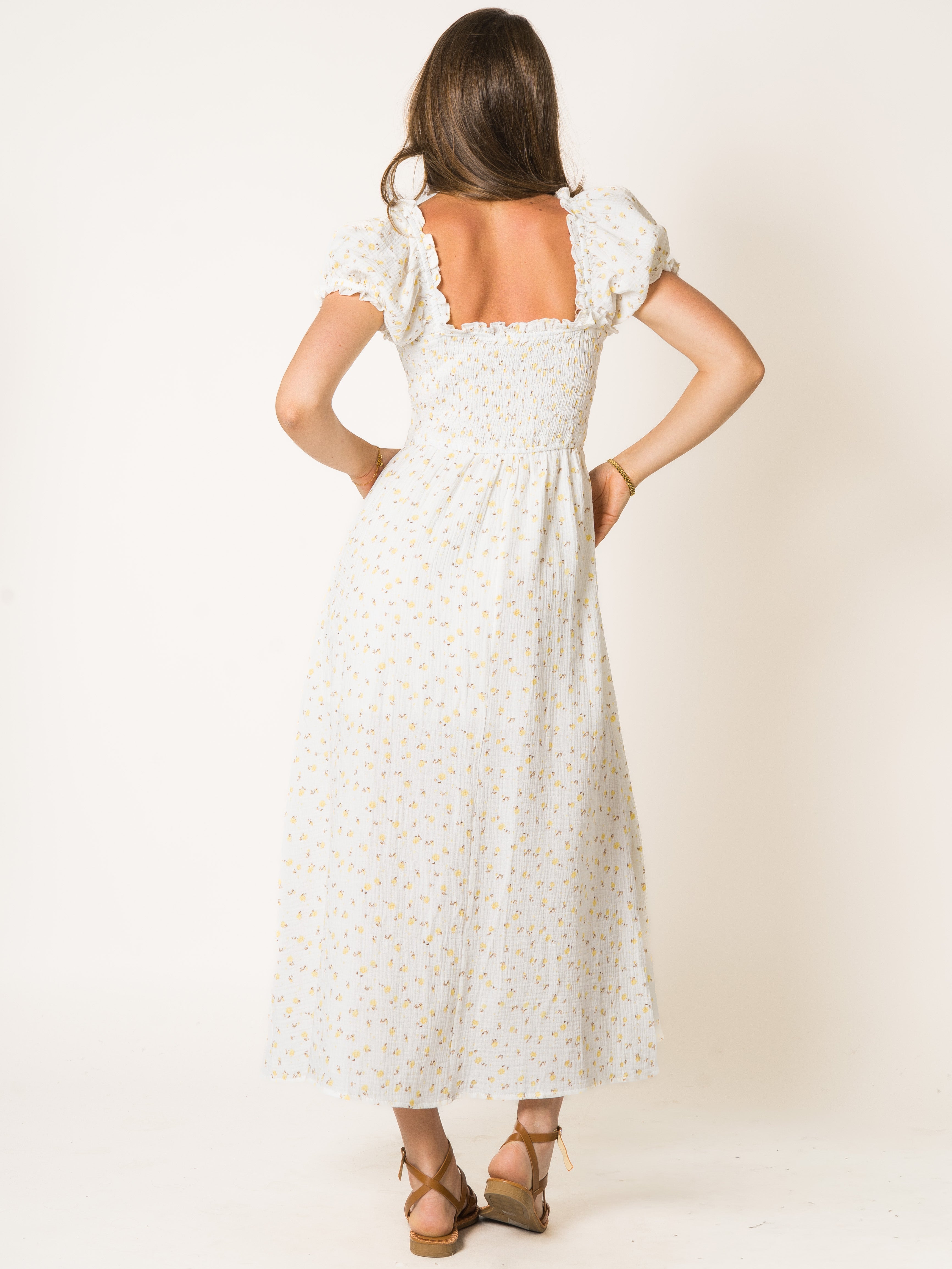 Sweet Tea Musselin Midikleid
