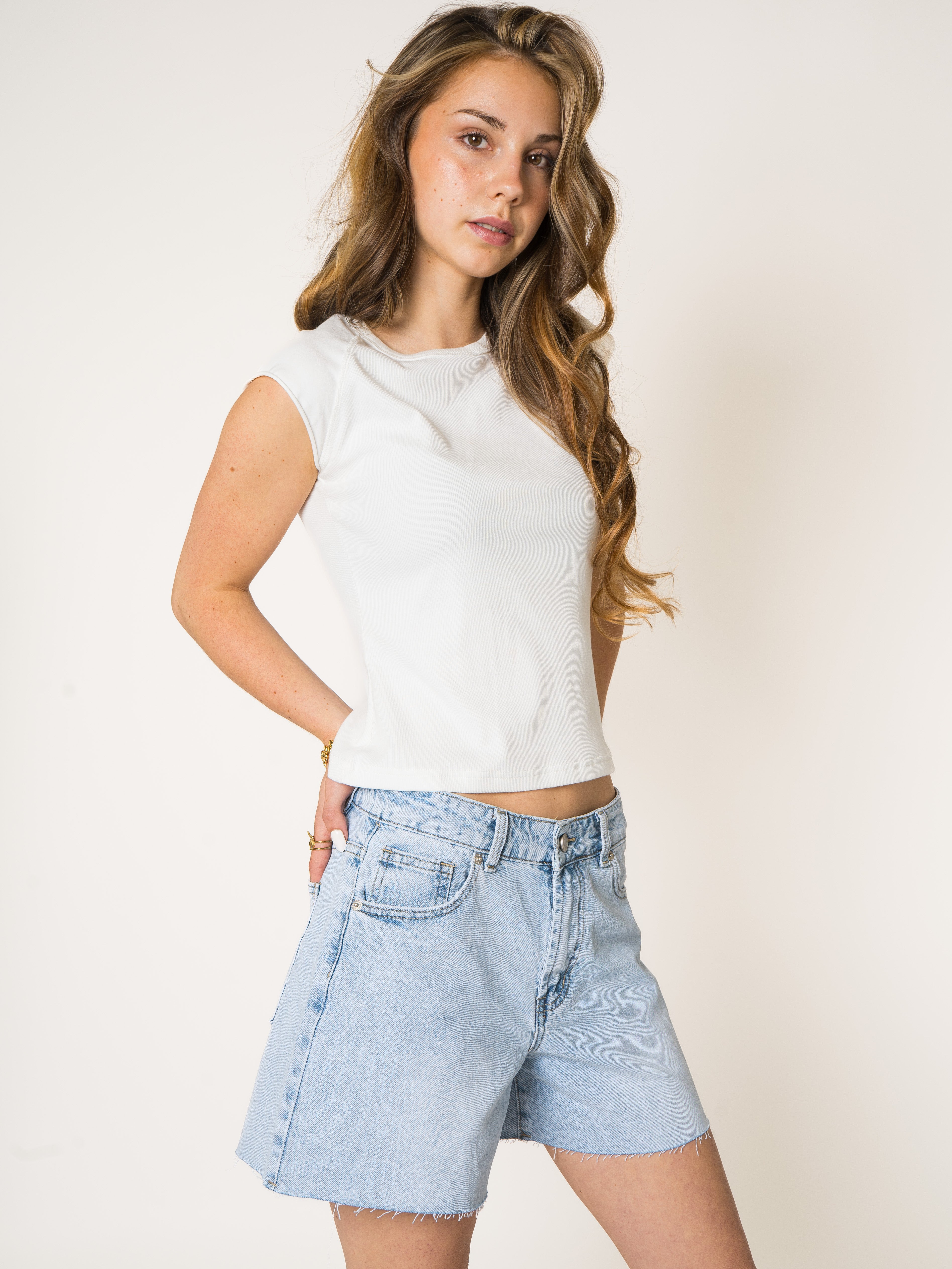 Denim Shorts Blue Sea