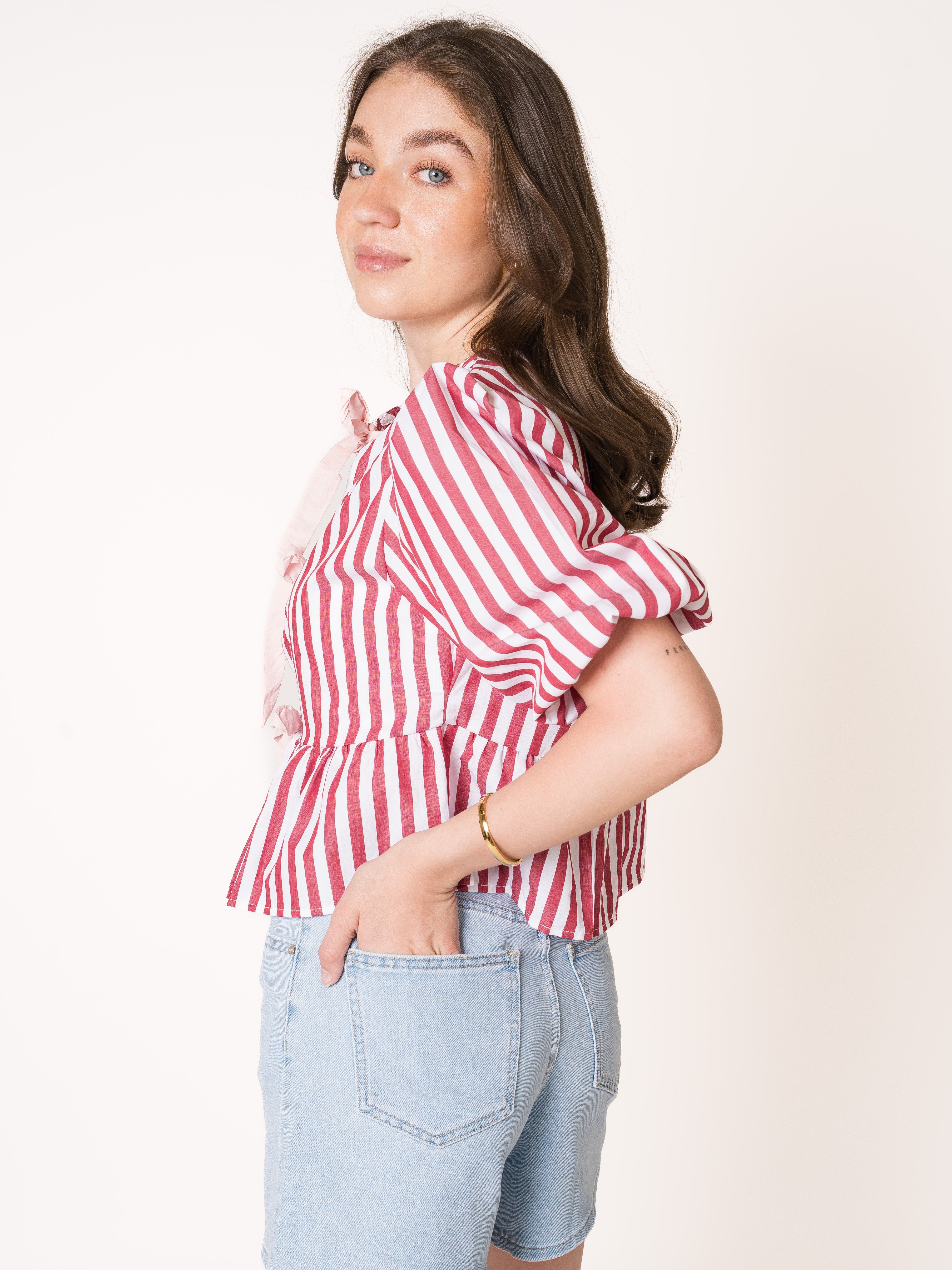 Stripe Vibe Balloon Shirt
