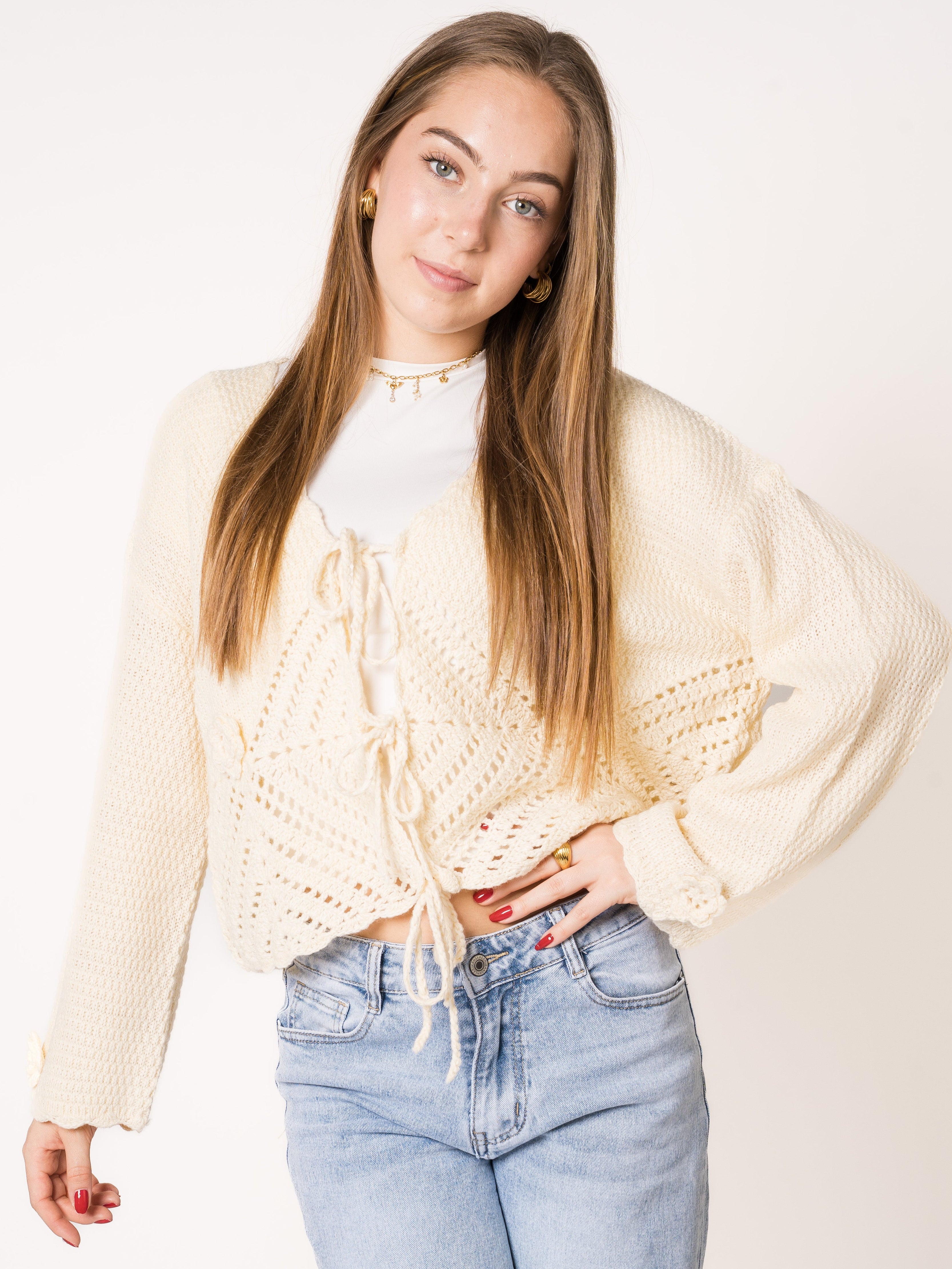 Summer Bloom Häkelcardigan