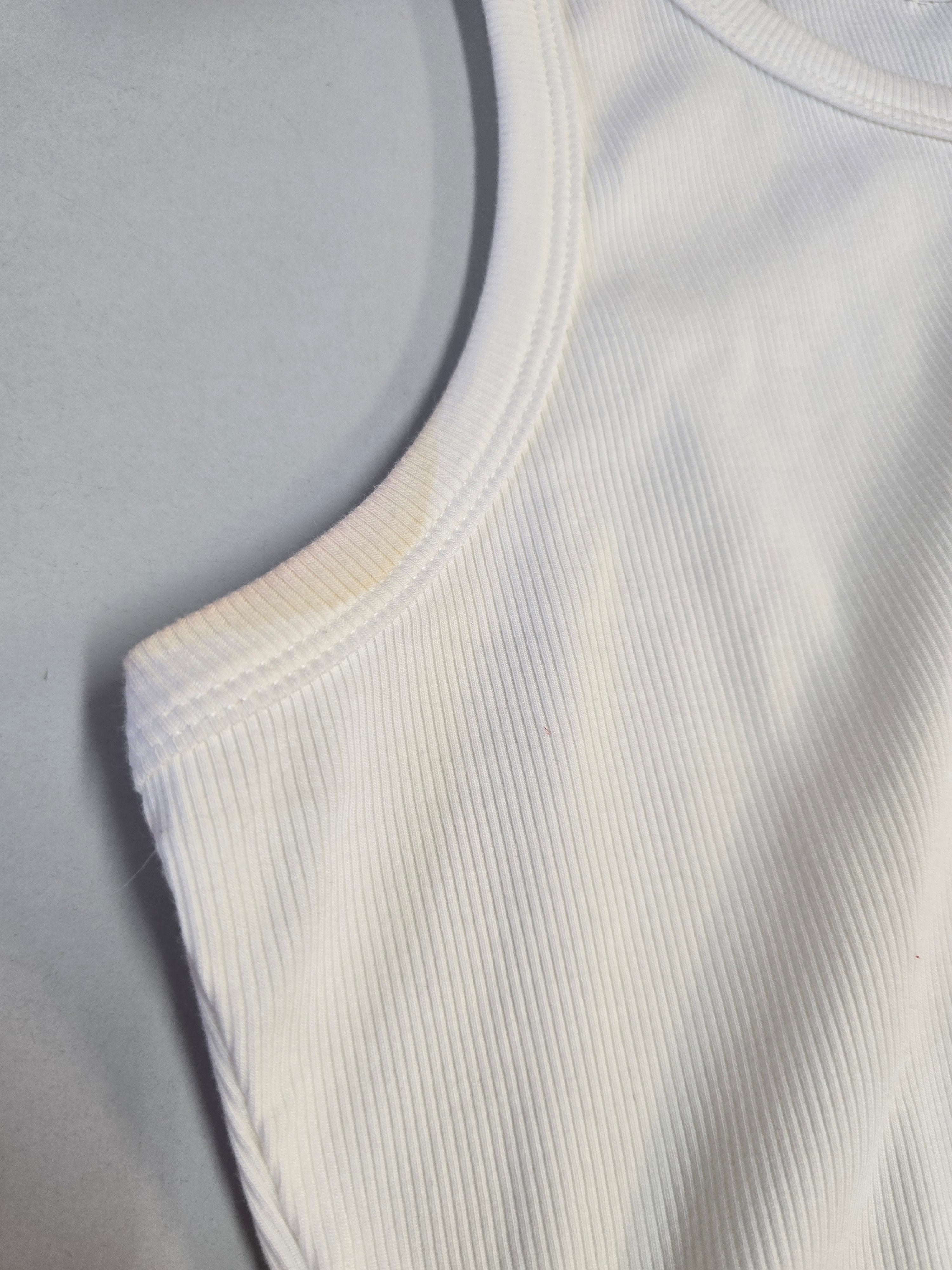 LUCKY DEAL 2108 Oatmeal Ribbed Tanktop - Weiß - vom Umtausch ausgeschlossen -